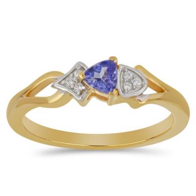 BUY RING WITH NATURAL TANZANITE GEMSTONE IN 925 SILVER